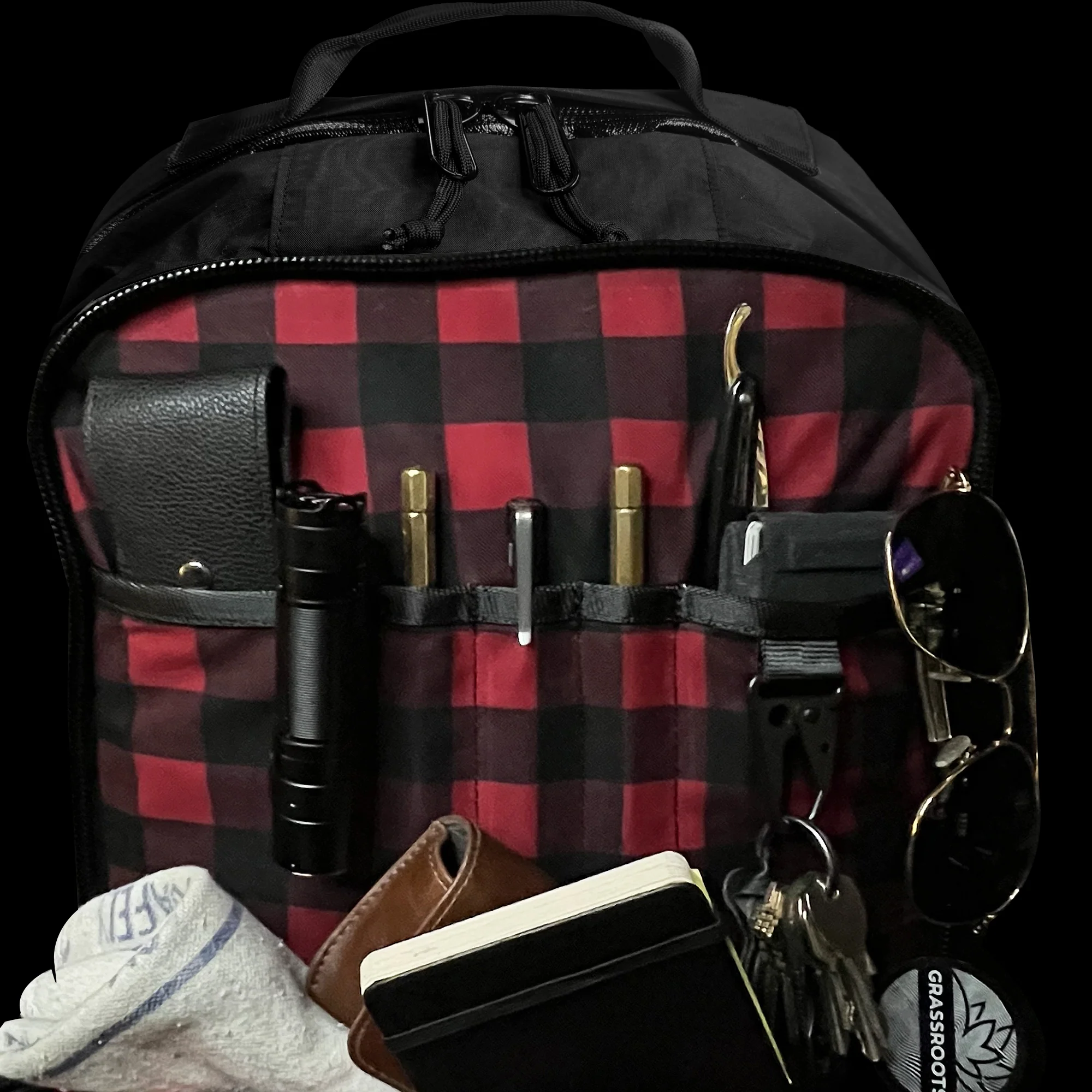 Bucktown / INVERTED Black Dyneema® x TexWax™ Buffalo Plaid Wax Canvas / with Trolley Strap / Limited - Image 2