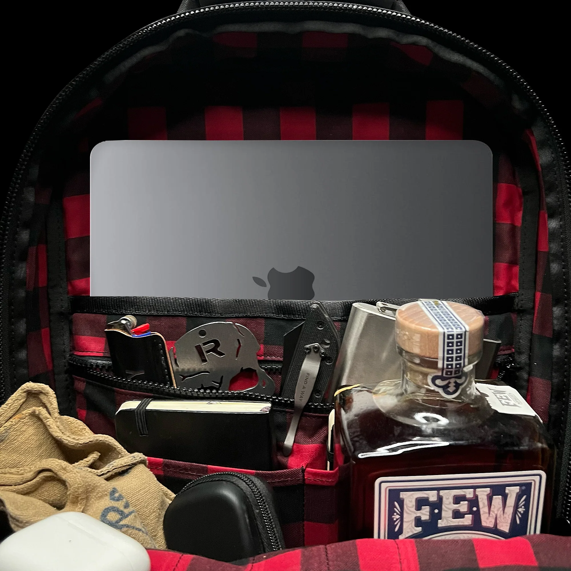 Bucktown / INVERTED Black Dyneema® x TexWax™ Buffalo Plaid Wax Canvas / with Trolley Strap / Limited - Image 3