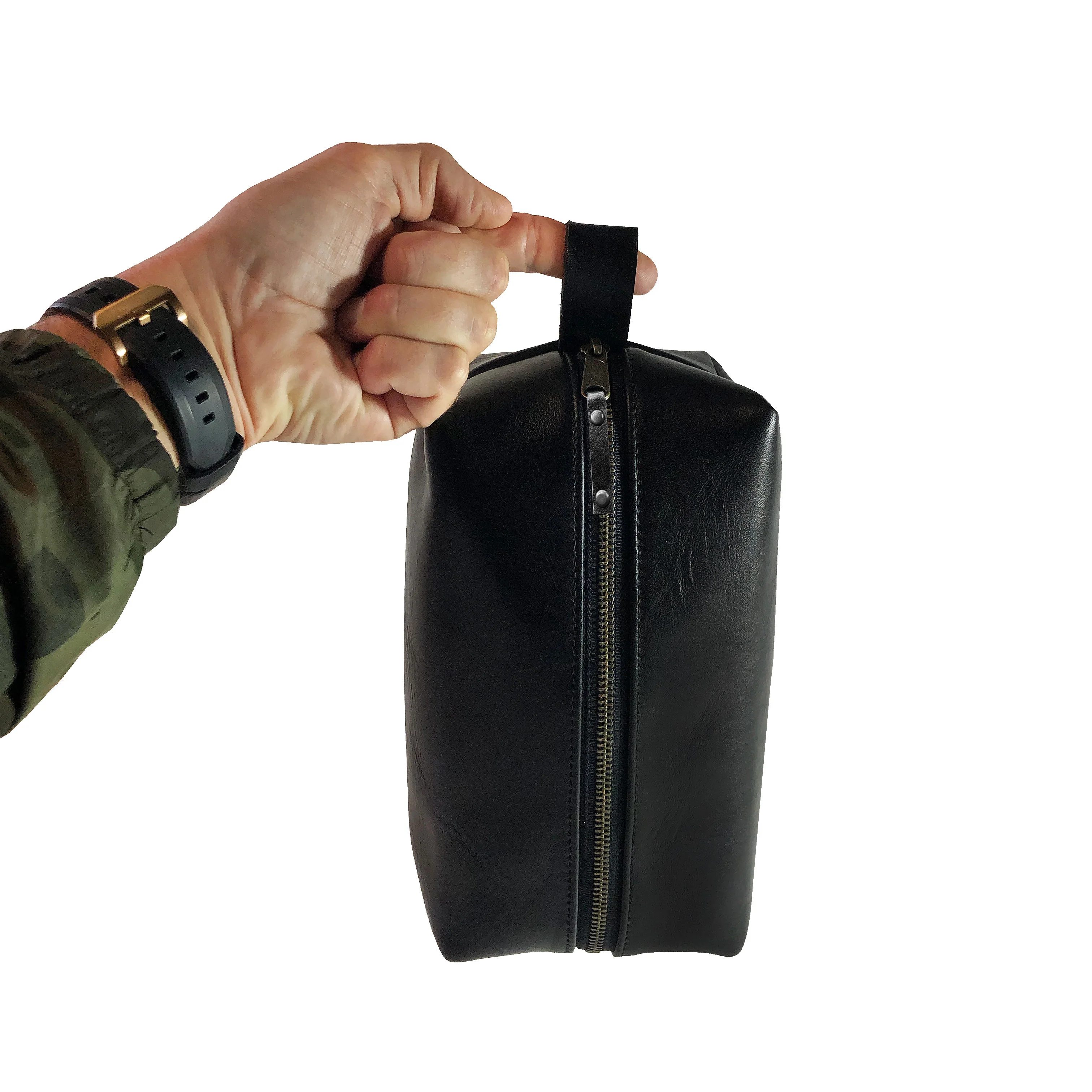 Dopp Kit / Horween Essex Rookery Leather x Buffalo Plaid Wax Canvas / Ships in 6-10 Weeks - Image 6