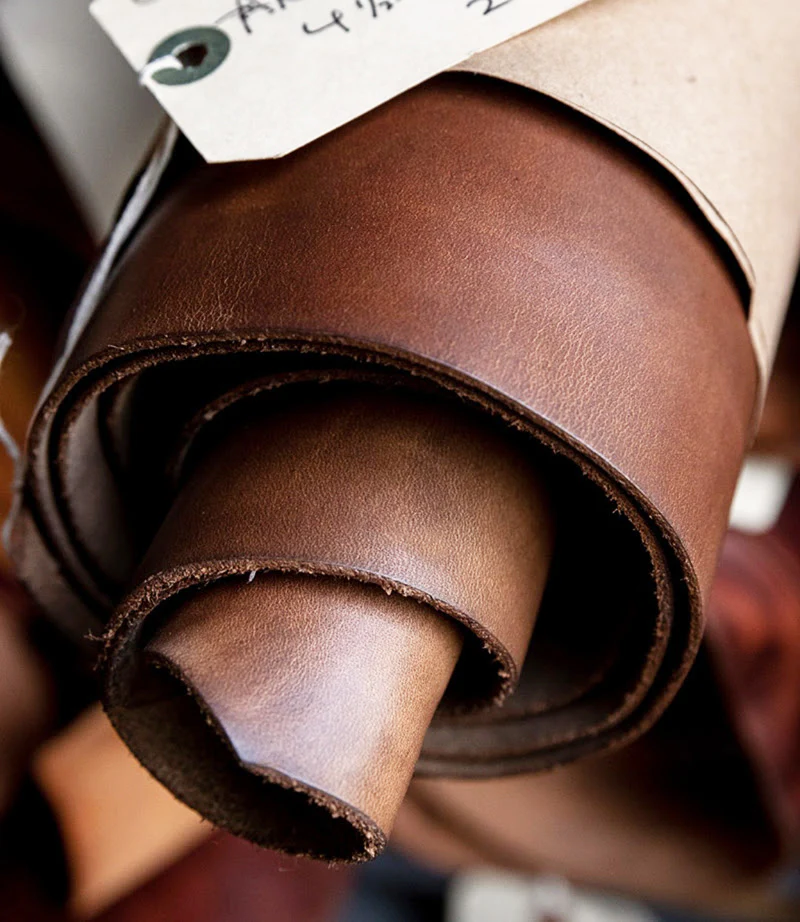 Dopp Kit / Horween Whiskey Cavalier Leather x TexWax™ Autumn Plaid Wax Canvas - Image 4