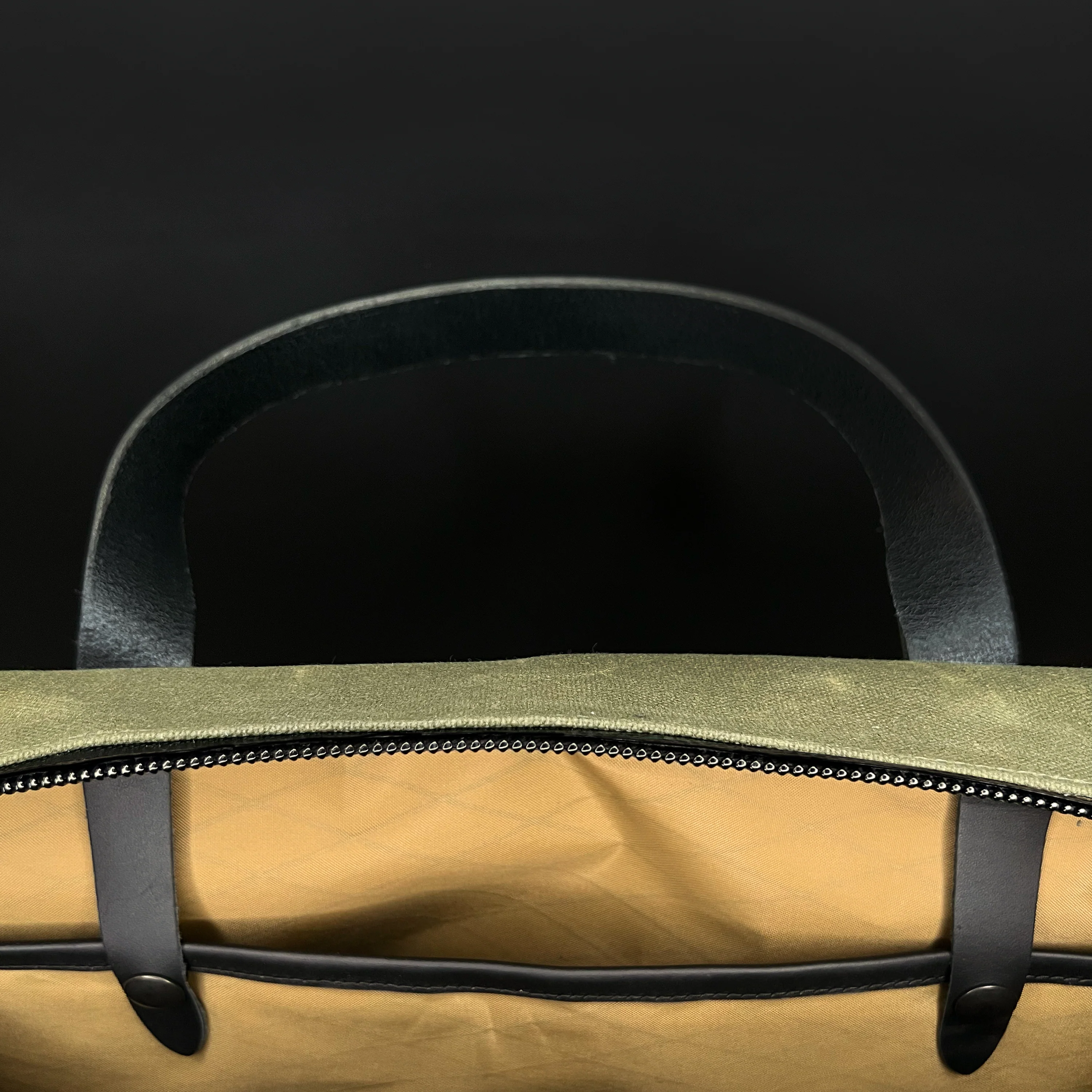 Epic 48 Hour Briefcase / Military Tent Inspired OD Wax Canvas x Coyote X-Pac™ Edition / Ships in 3-5 Weeks - Image 6