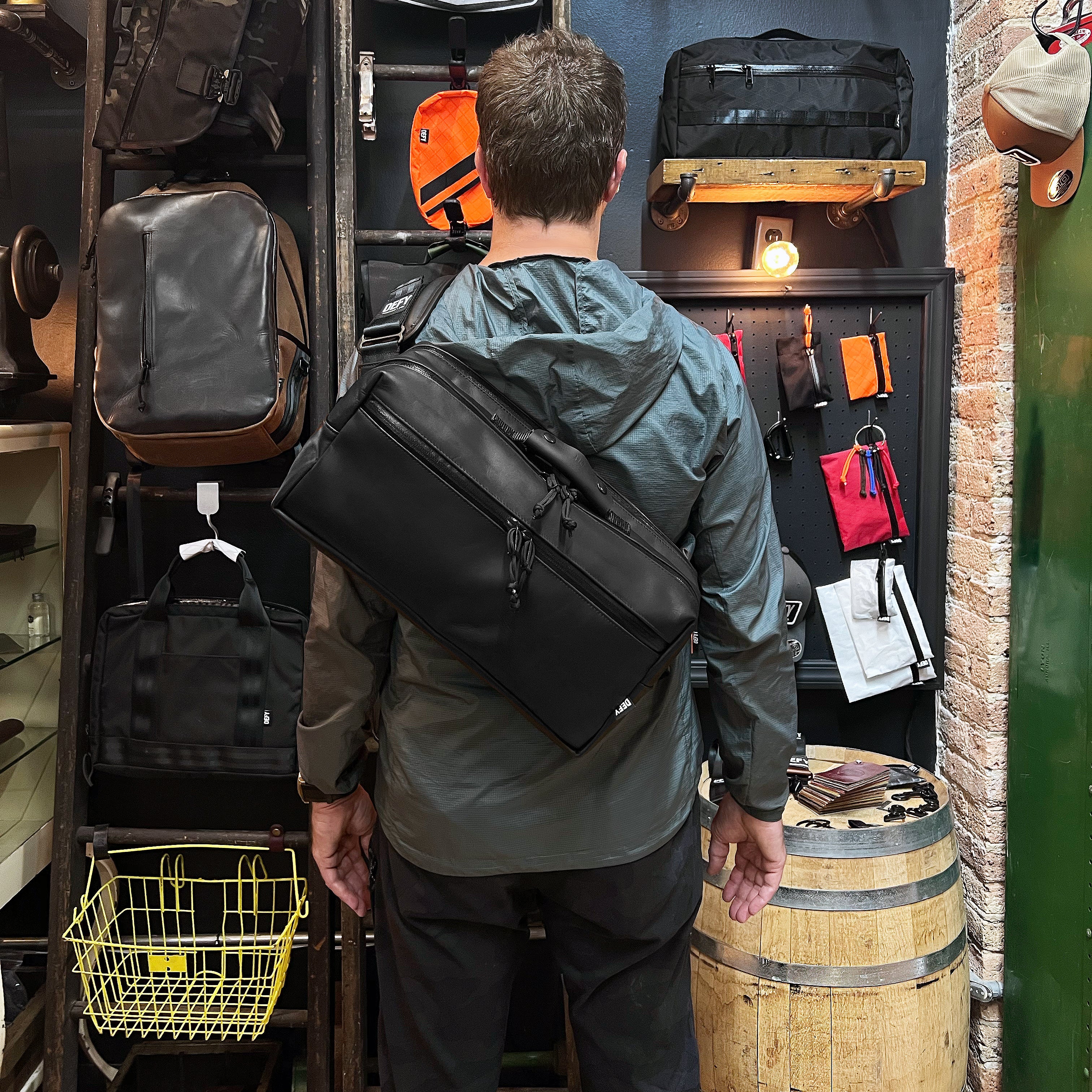Insidious Sling / Horween Austin Calf Leather x TexWax™ Buffalo Plaid Wax Canvas / Ships in 2-3 Weeks - Image 15