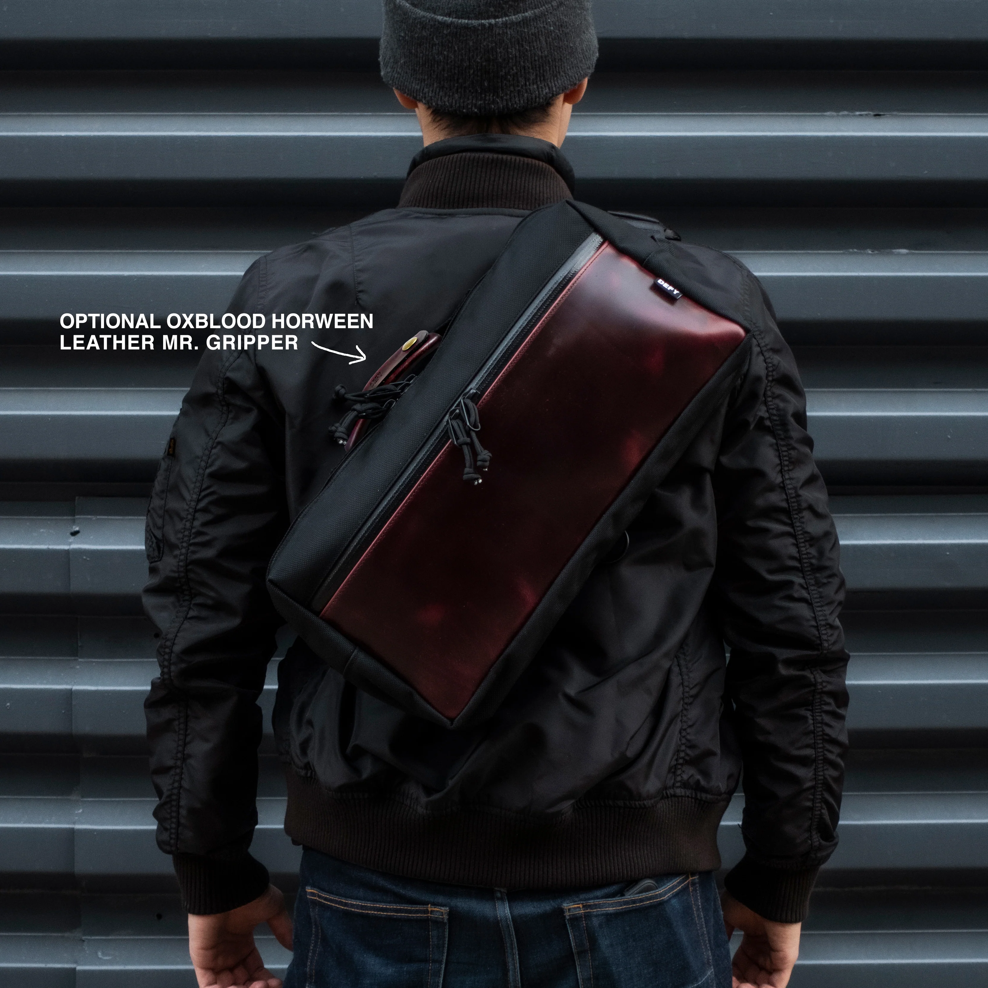 Insidious Sling / Ballistic Nylon + Horween Oxblood Chromexel® Leather / Ships in 3-4 Weeks - Image 11