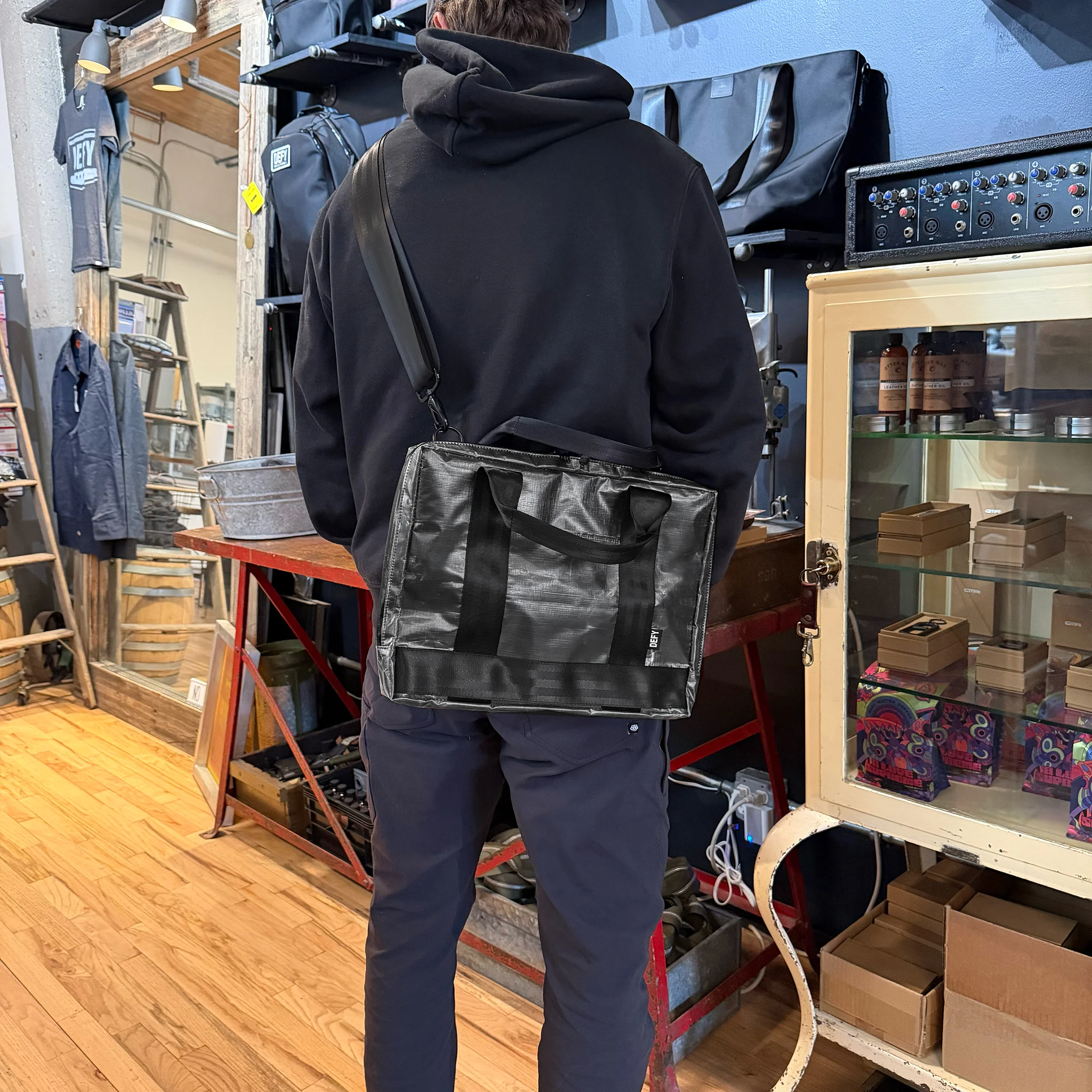 Slim Black Dyneema® x 'Redrum' X-Pac™ Briefcase / Ships in 6-10 Weeks - Image 3
