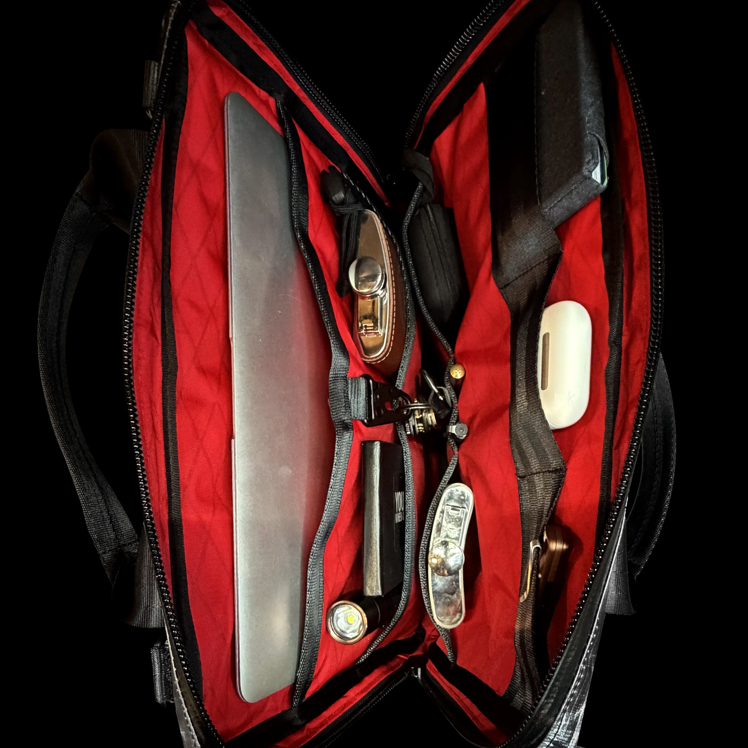 Slim Black Dyneema® x 'Redrum' X-Pac™ Briefcase / Ships in 6-10 Weeks - Image 5
