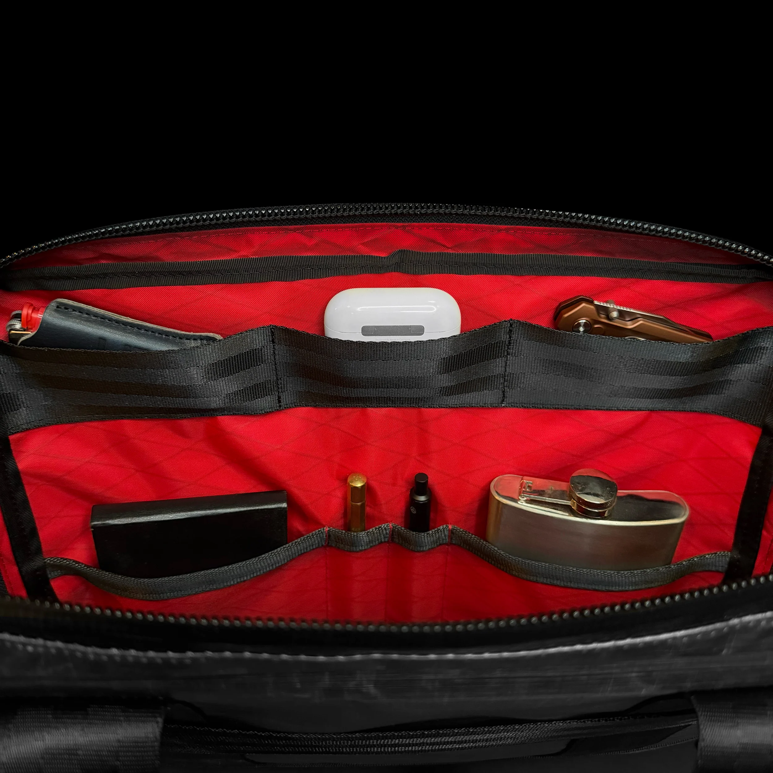 Slim Black Dyneema® x 'Redrum' X-Pac™ Briefcase / Ships in 6-10 Weeks - Image 6