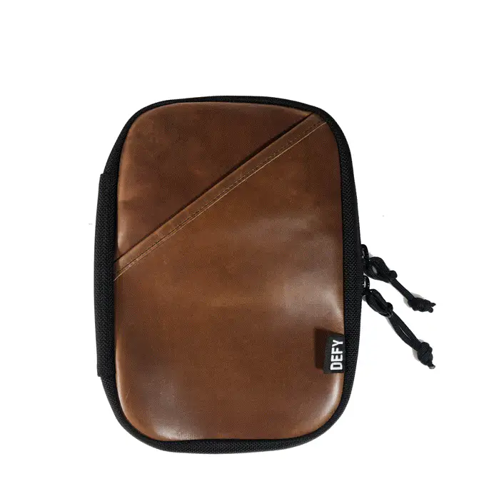 The Void Horween Cavalier Whiskey Leather x Ballistic Nylon Admin Pouch / Small - Image 4