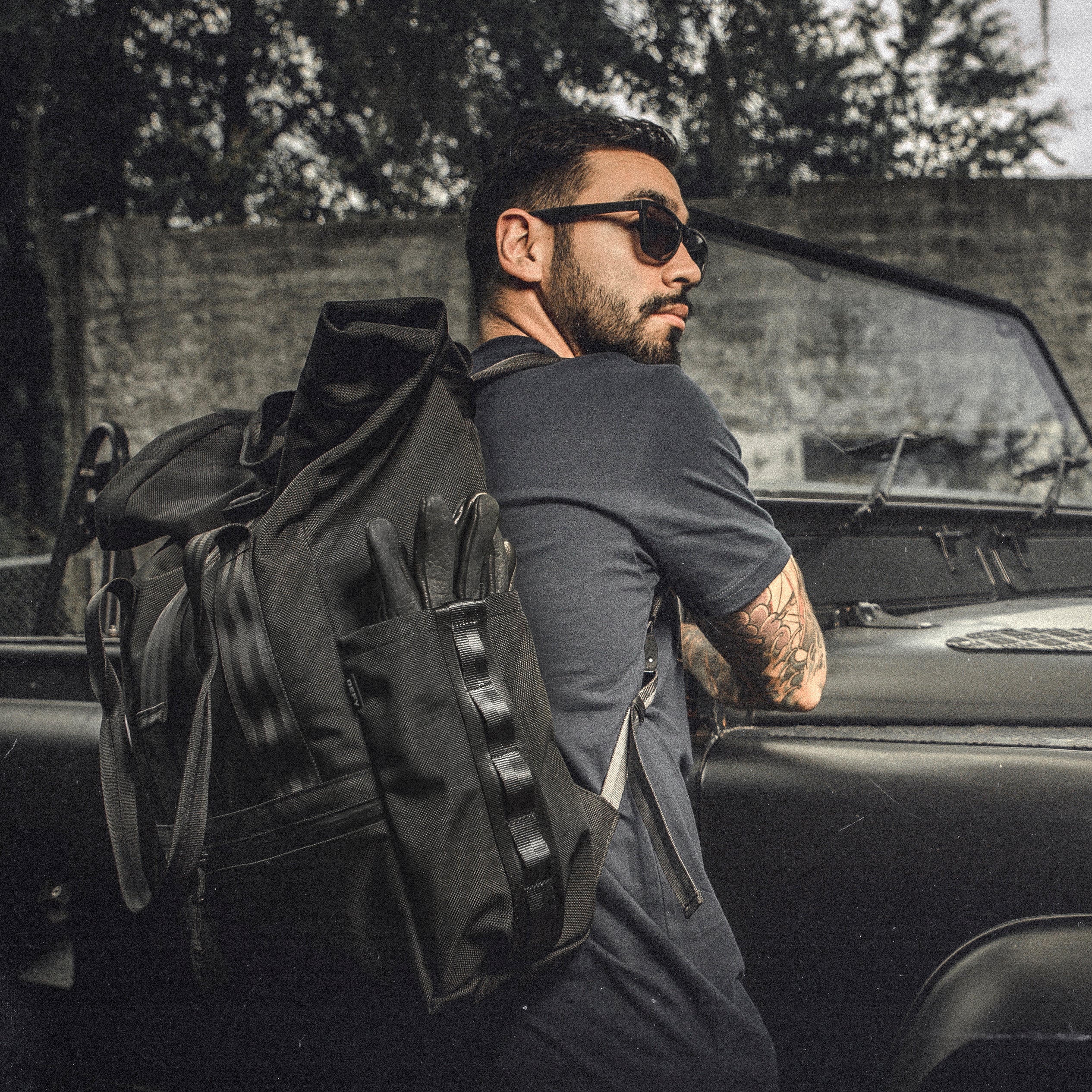 VerBockel Rolltop Backpack 2.0 'Un-Zipped' / Black Ballistic Nylon x ECOPAK™ EPX ’Fire Edition’ / Ships in 6-8 Weeks - Image 14