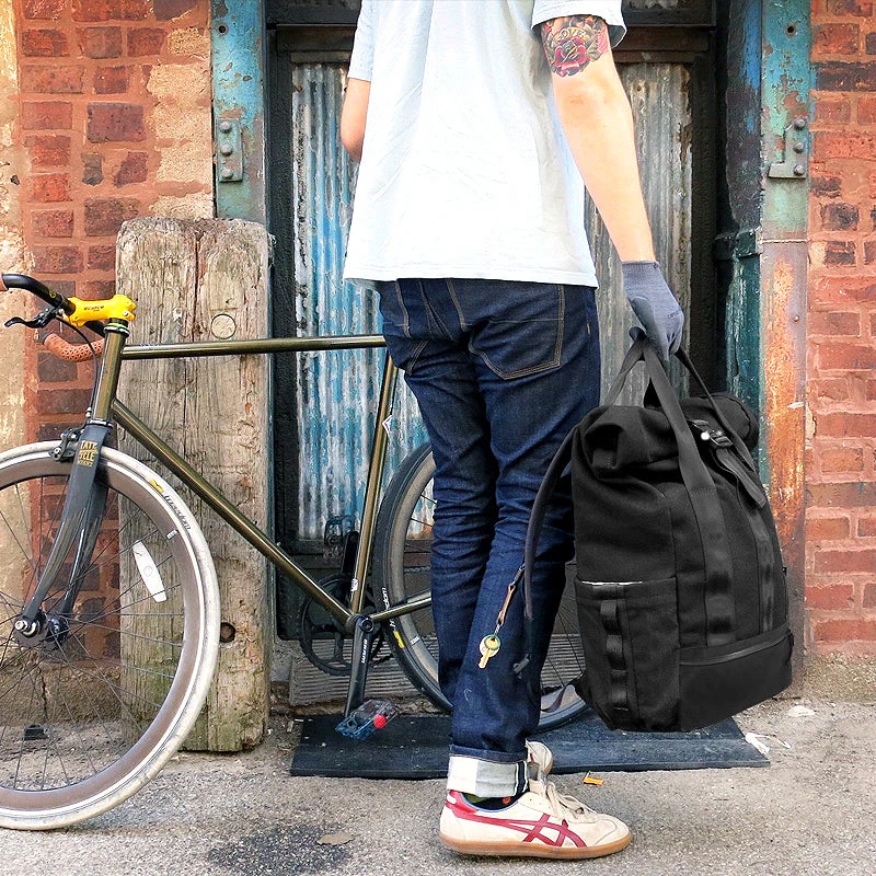 VerBockel Rolltop Backpack 2.0 'Un-Zipped' / Black Ballistic Nylon x ECOPAK™ EPX ’Fire Edition’ / Ships in 6-8 Weeks - Image 19