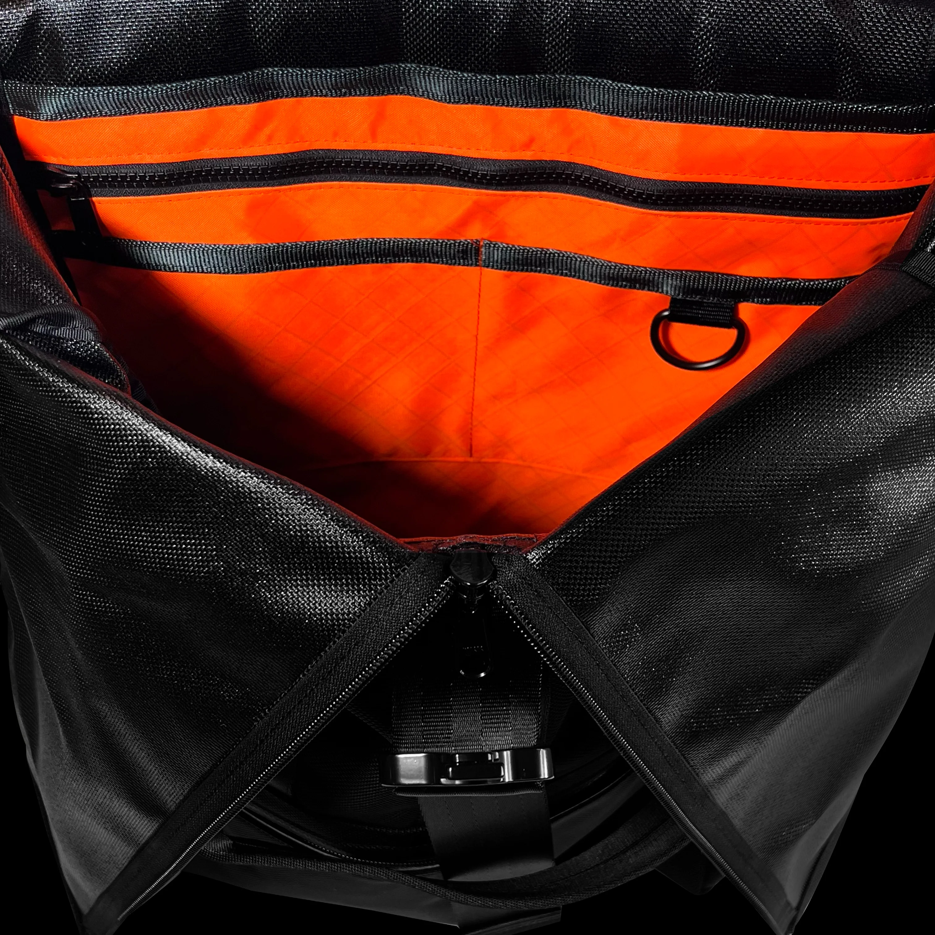 VerBockel Rolltop Backpack 2.0 'Un-Zipped' / Black Ballistic Nylon x ECOPAK™ EPX ’Fire Edition’ / Ships in 6-8 Weeks - Image 2
