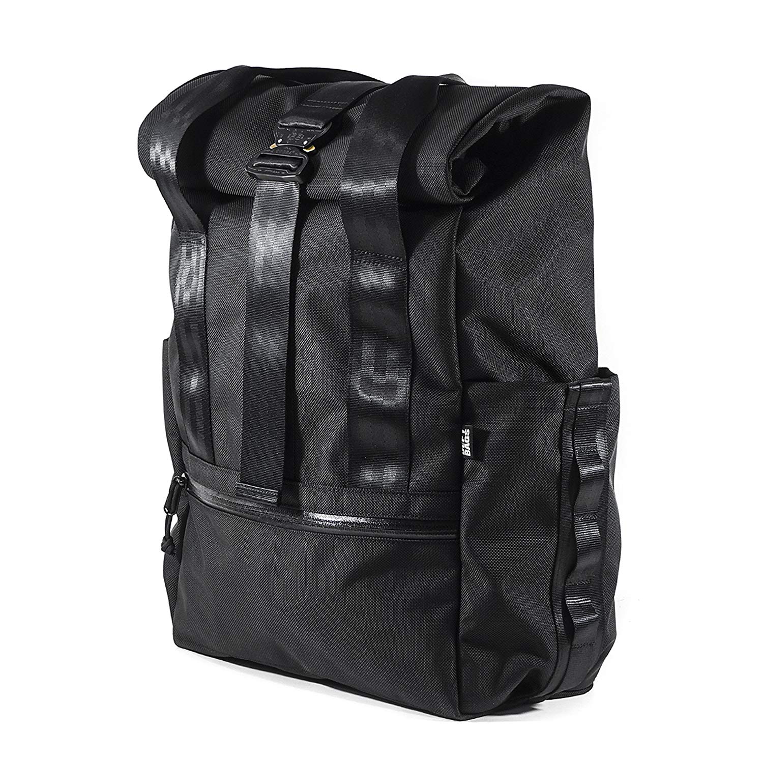 VerBockel Rolltop Backpack 2.0 'Un-Zipped' / Black Ballistic Nylon x ECOPAK™ EPX ’Fire Edition’ / Ships in 6-8 Weeks - Image 3