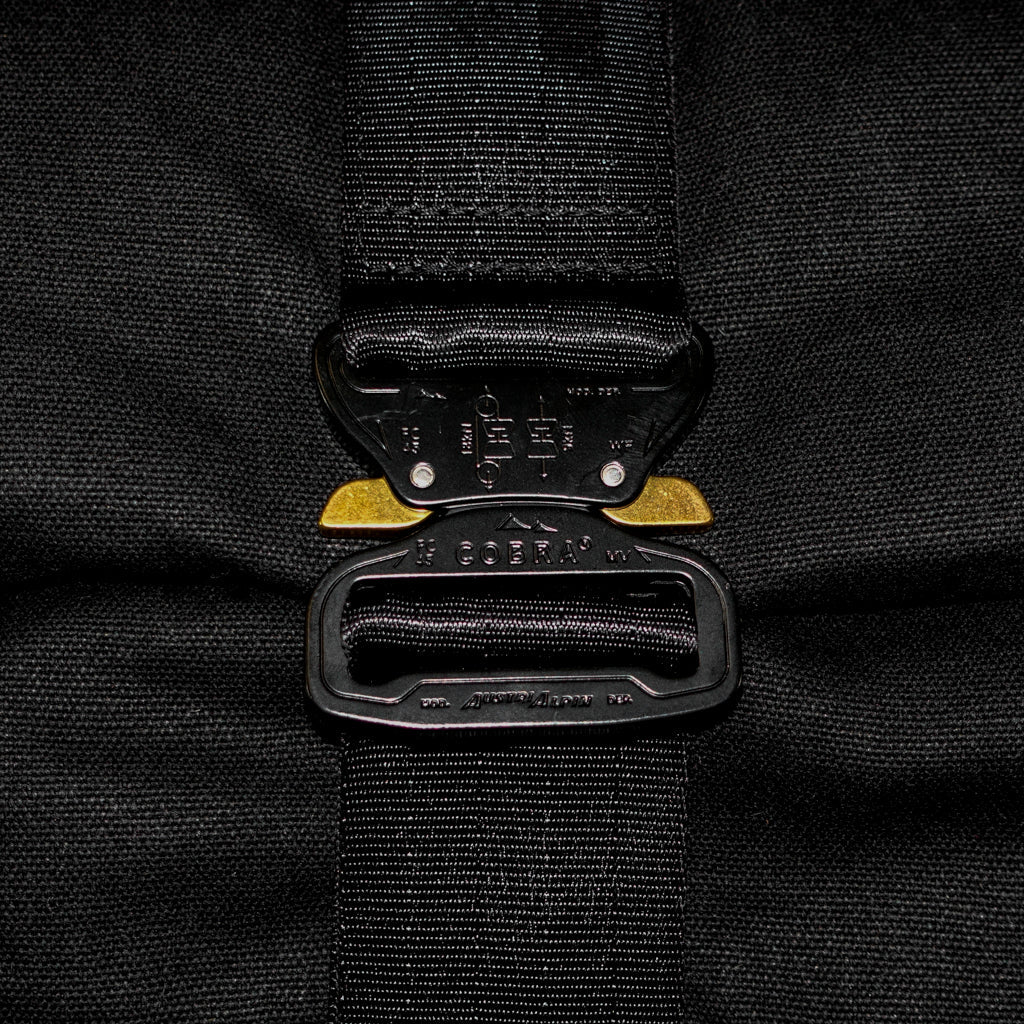 VerBockel Rolltop Backpack 2.0 'Un-Zipped' / Black Ballistic Nylon x ECOPAK™ EPX ’Fire Edition’ / Ships in 6-8 Weeks - Image 8