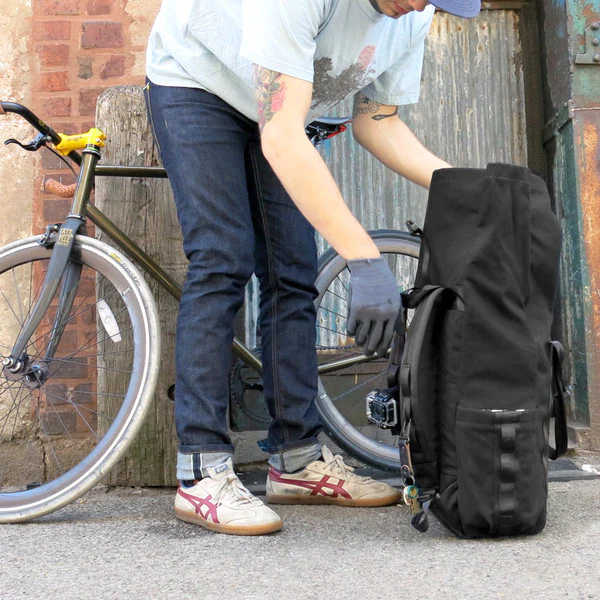VerBockel Roll Top Backpack 2.0 'Un-Zipped' / Black TexWax™ Canvas / Ships in 6-8 Weeks - Image 14