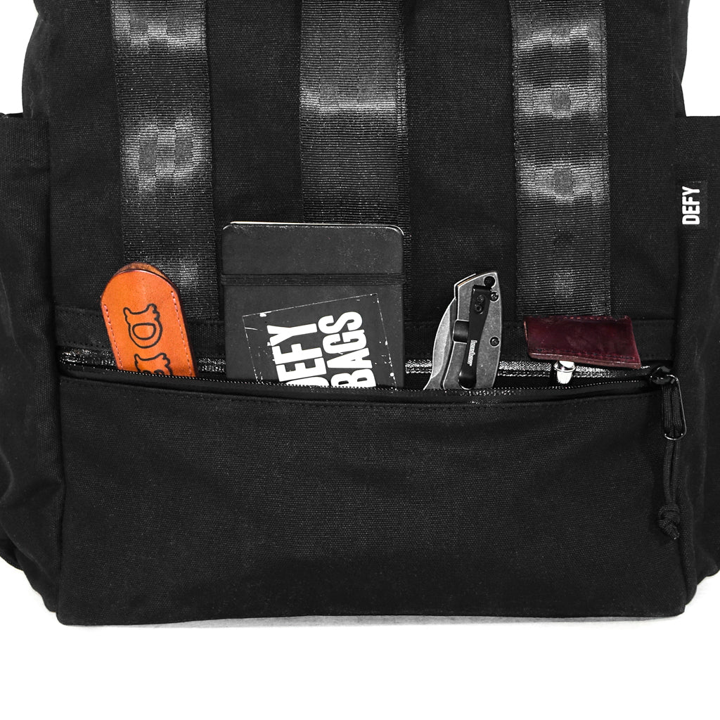 VerBockel Roll Top Backpack 2.0 'Un-Zipped' / Black TexWax™ Canvas / Ships in 6-8 Weeks - Image 17