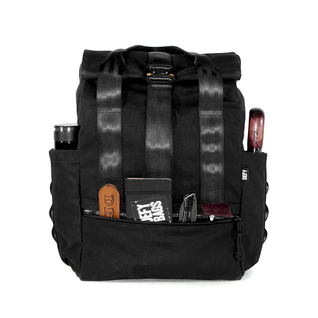 VerBockel Roll Top Backpack 2.0 'Un-Zipped' / Black TexWax™ Canvas / Ships in 6-8 Weeks - Image 7